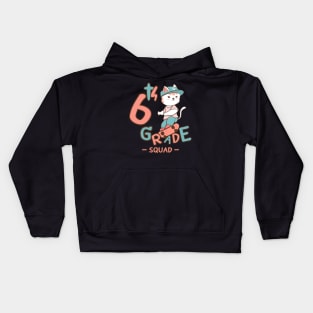 6th grade cat Kids Hoodie